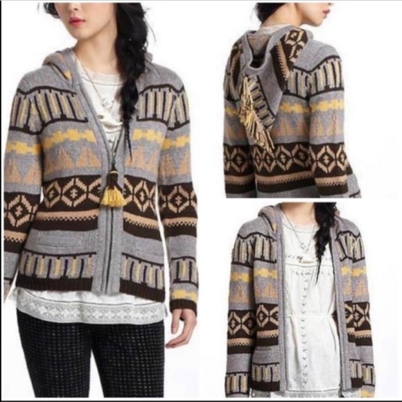 Anthropologie Sweaters - Anthropologie Sparrow Fairisle hooded cardigan